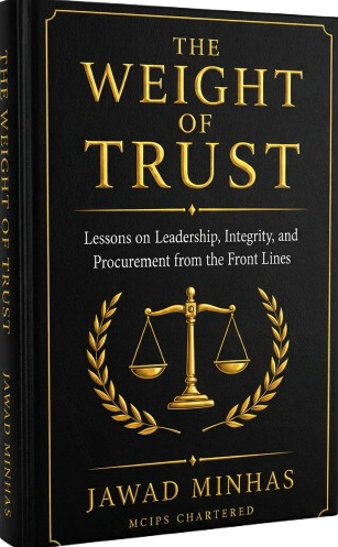 The Weight of Trust — book cover by Jawad Minhas